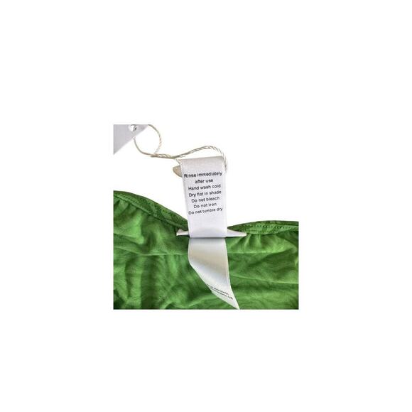 Andie Swim Crop Jacket Womens Medium Green Jacquard Zebra Lightweight Snap Front - Picture 8 of 8